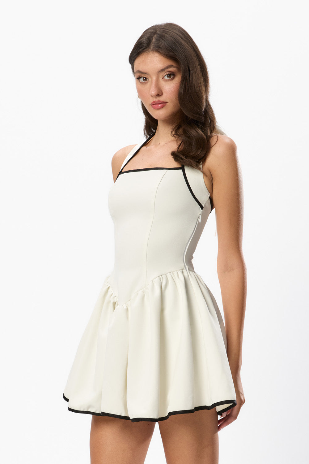 Aurora Off-White Woven Dress