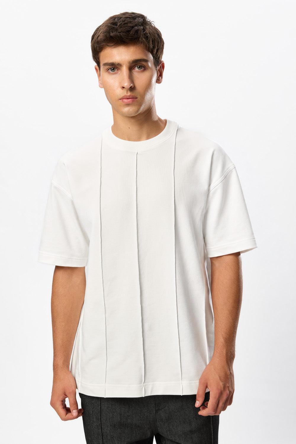 Linea Off White T-shirt with stripes