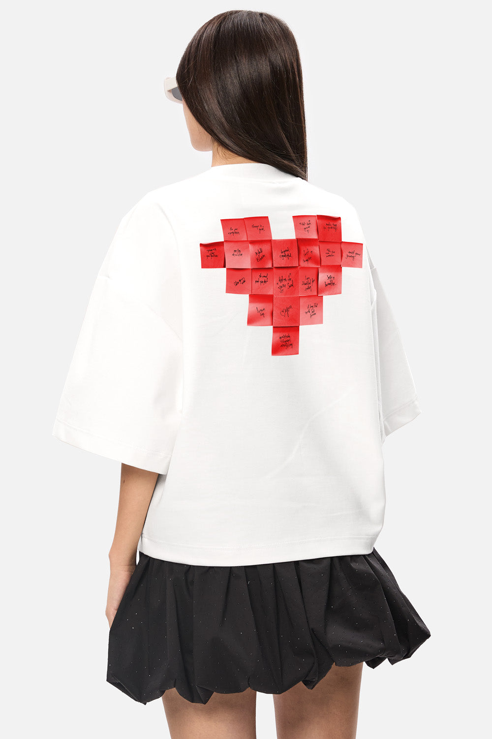 Tricou Off-White cu imprimeu Heart Post | Femei | Alb | Stil Modern & Elegant | Confort & Funcționalitate | Atelier Hamza