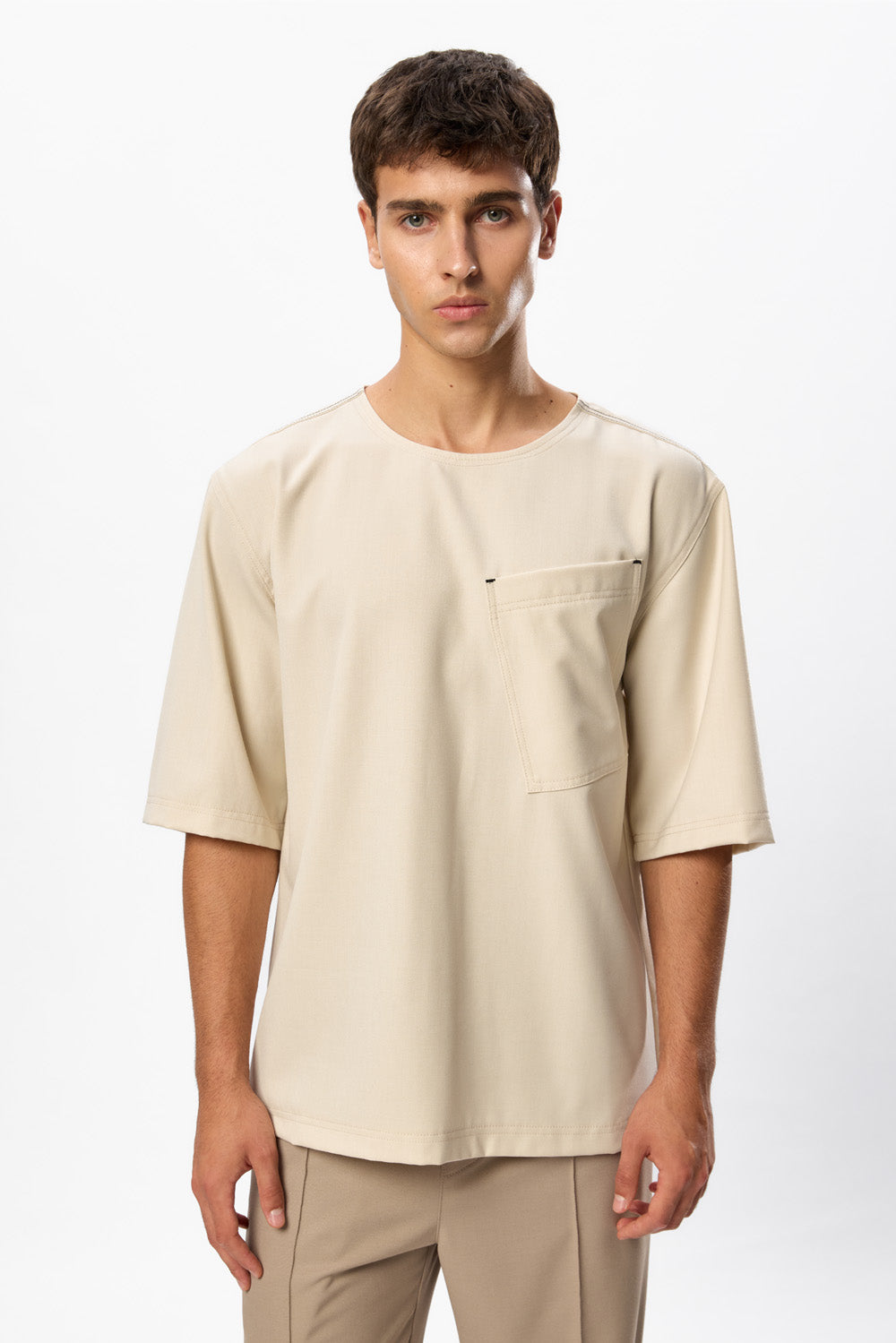 Noa Off White Wool Blend T-Shirt