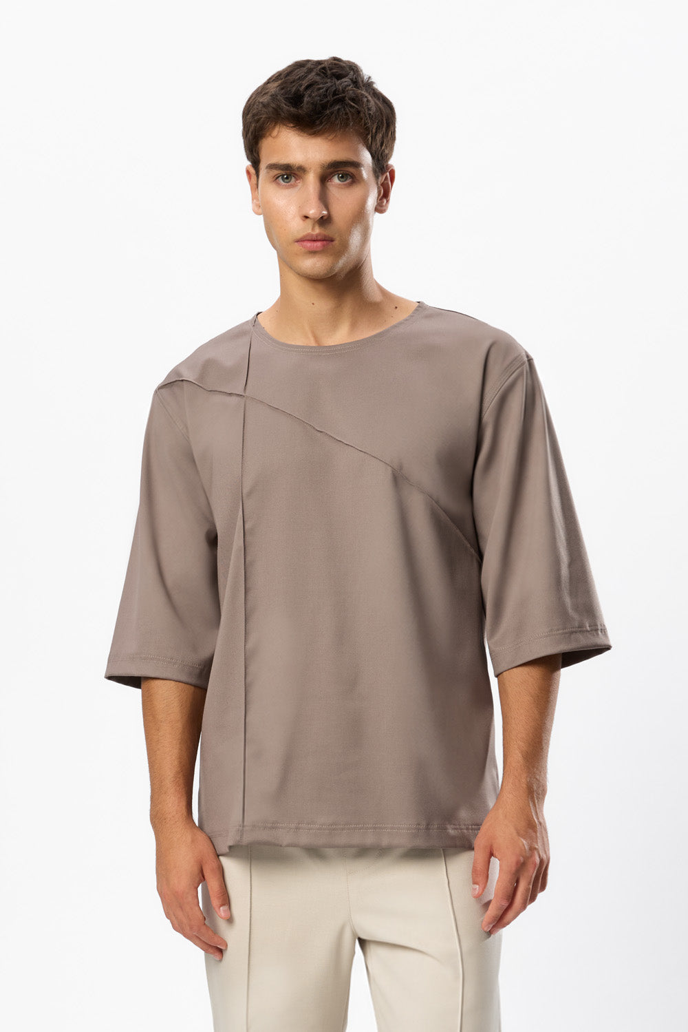 Thom X Beige Woven T-Shirt