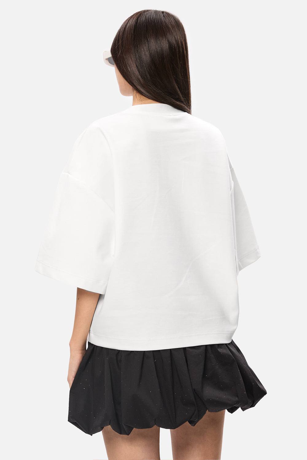 Tricou de femei cu imprimeu Belle | Confort & Eleganță | Negru | Atelier Hamza