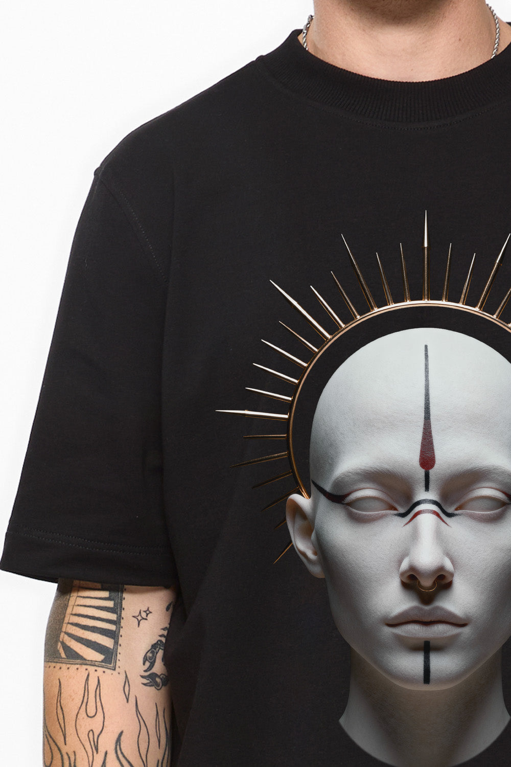 Tricou alb cu imprimeu Riyad