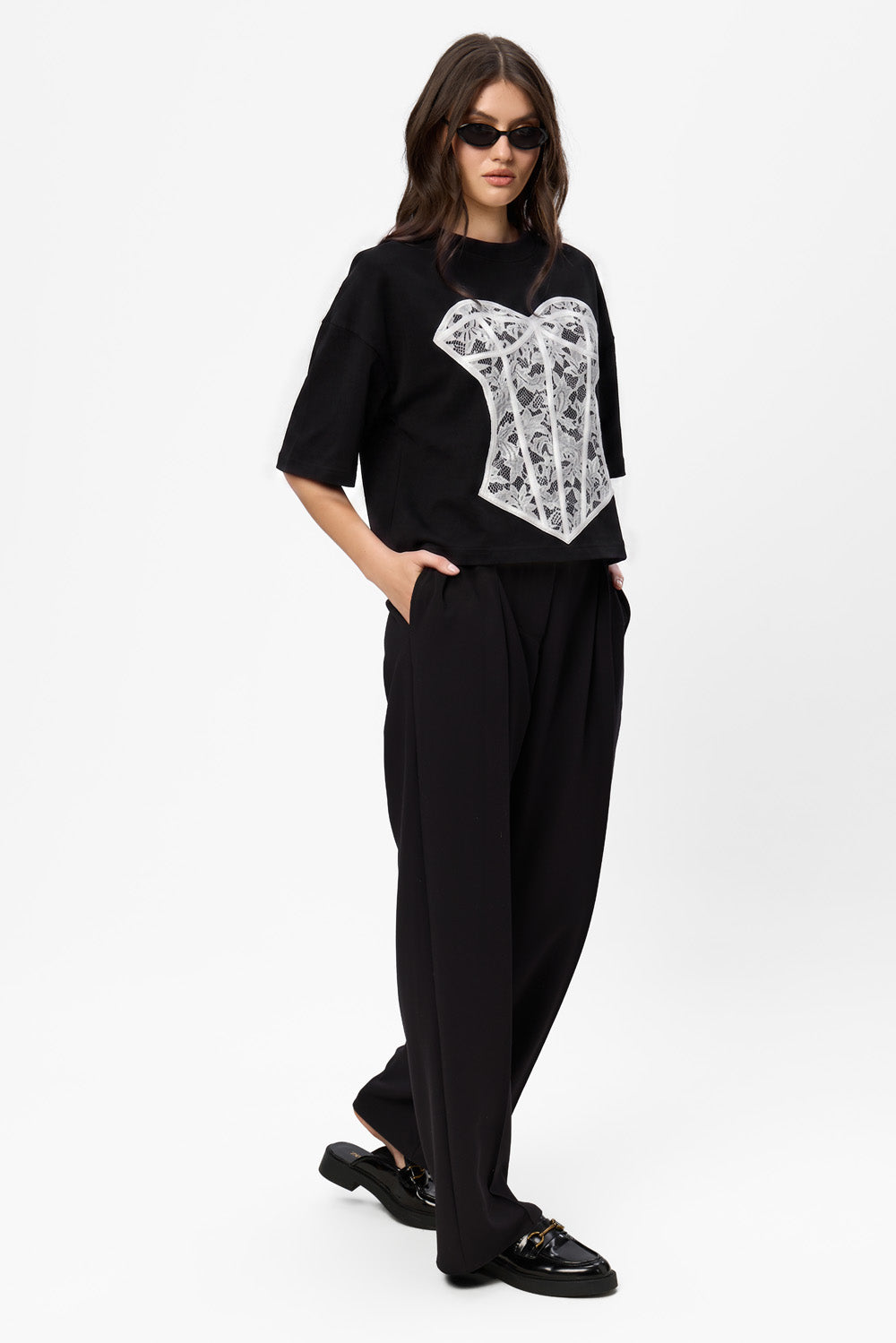 Charmante drukowana koszulka w kolorze Off-White W