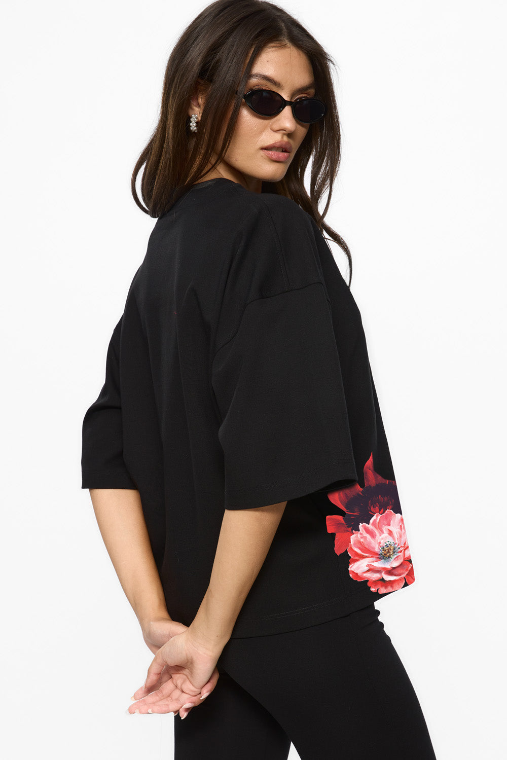 Blossom Black Printed T-shirt