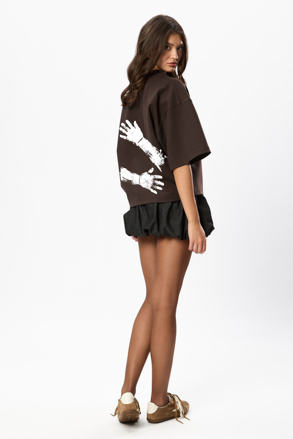 Valentines 2.0 printed Brown T-shirt