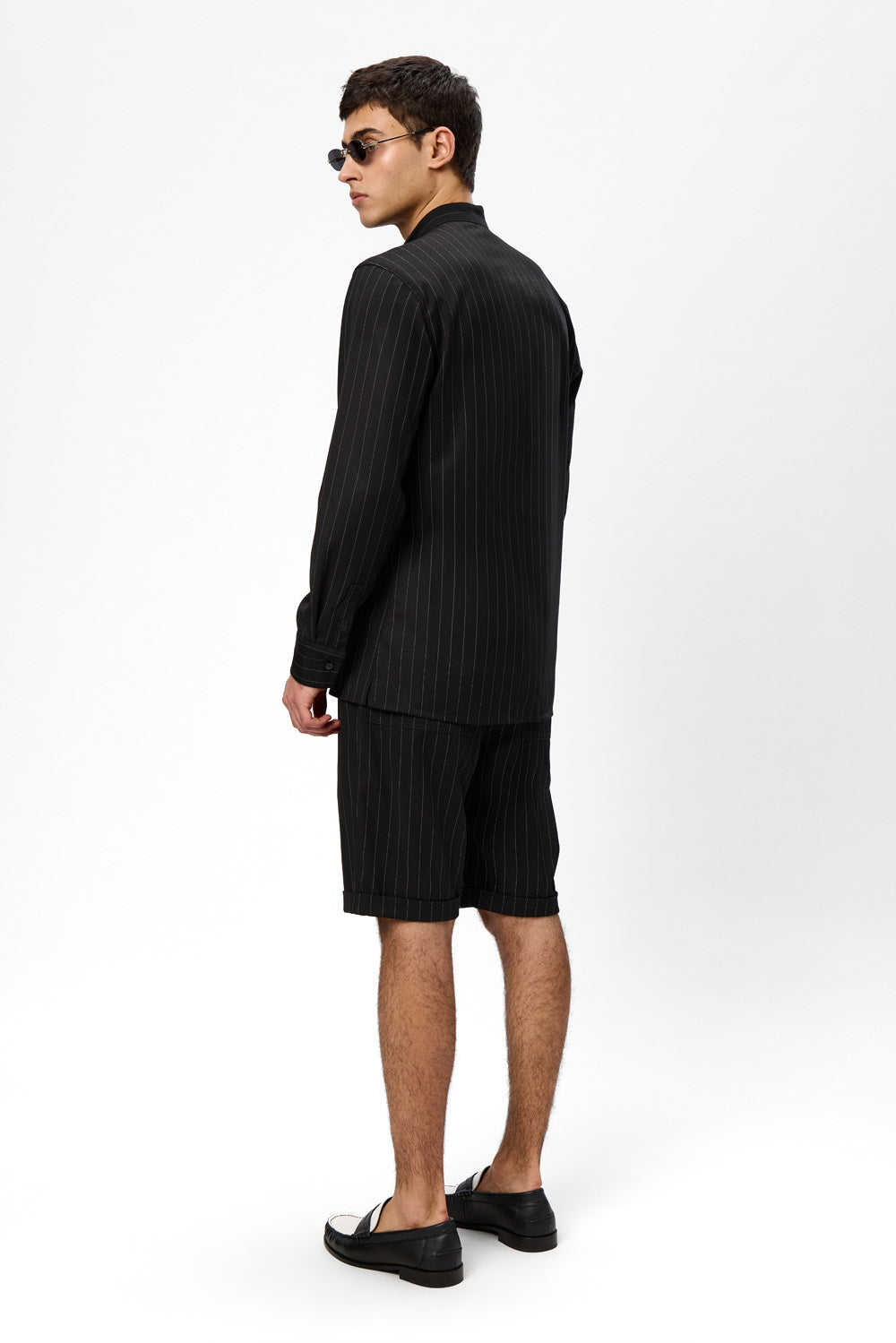 Thomas Black with stripes Cloth Shorts