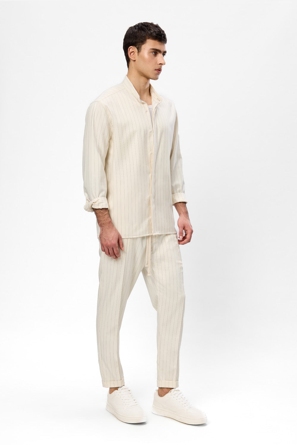 Thom striped vanilla cloth Shirt