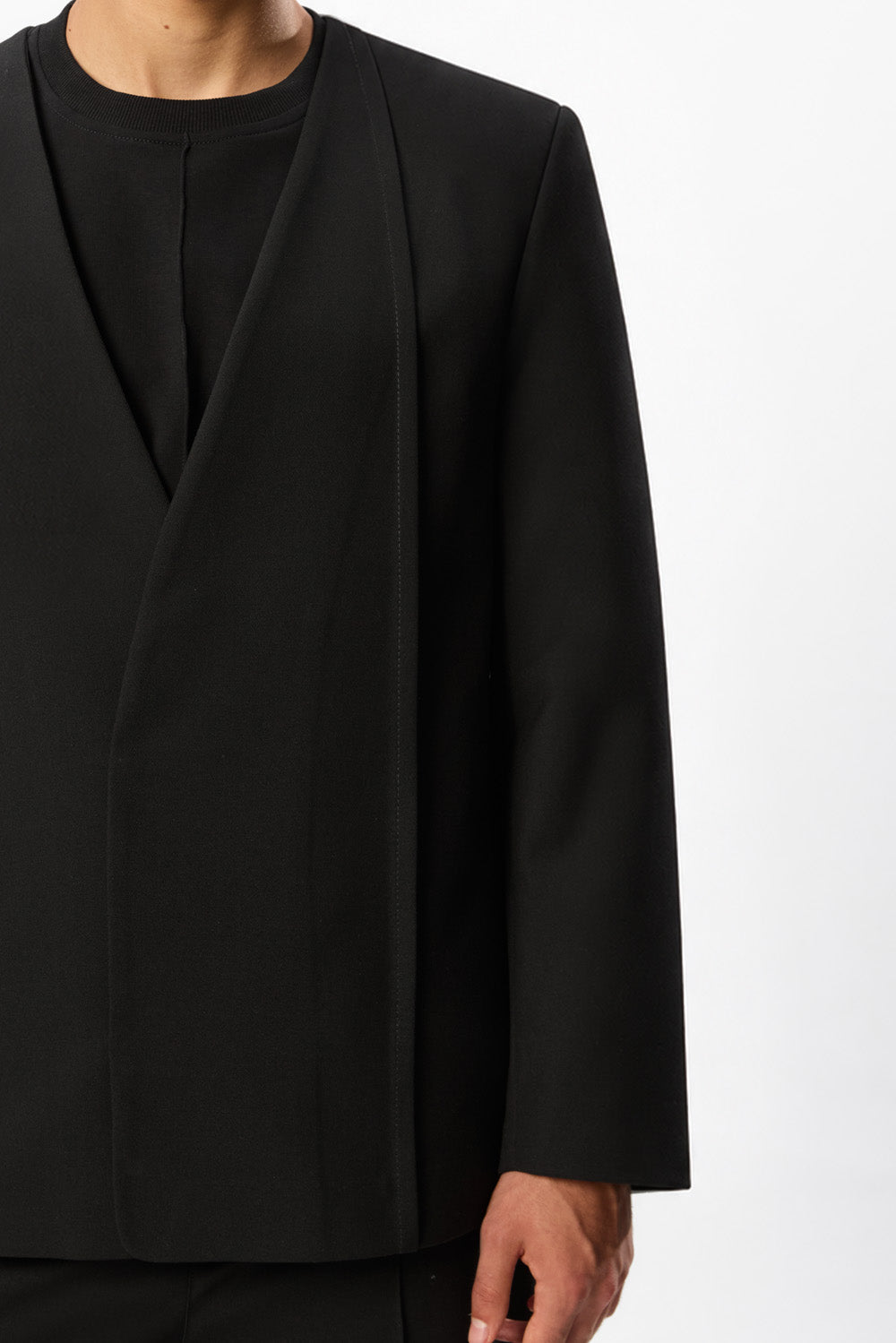 247 Black Wool Blend Blazer