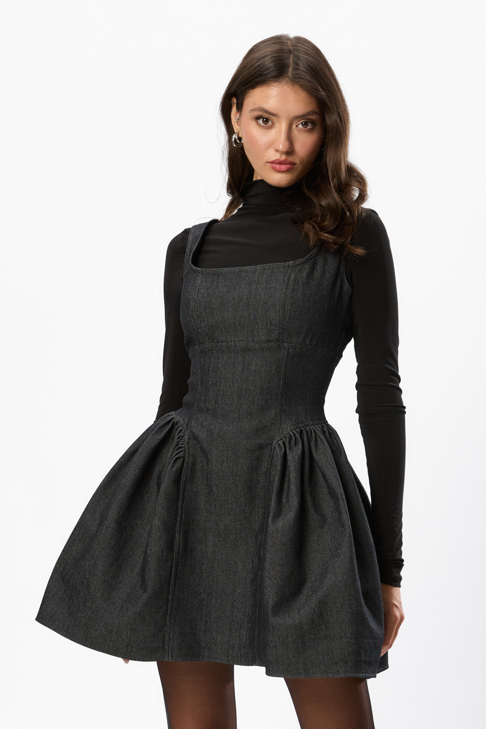 Alicia Dark Blue Denim Mini Dress