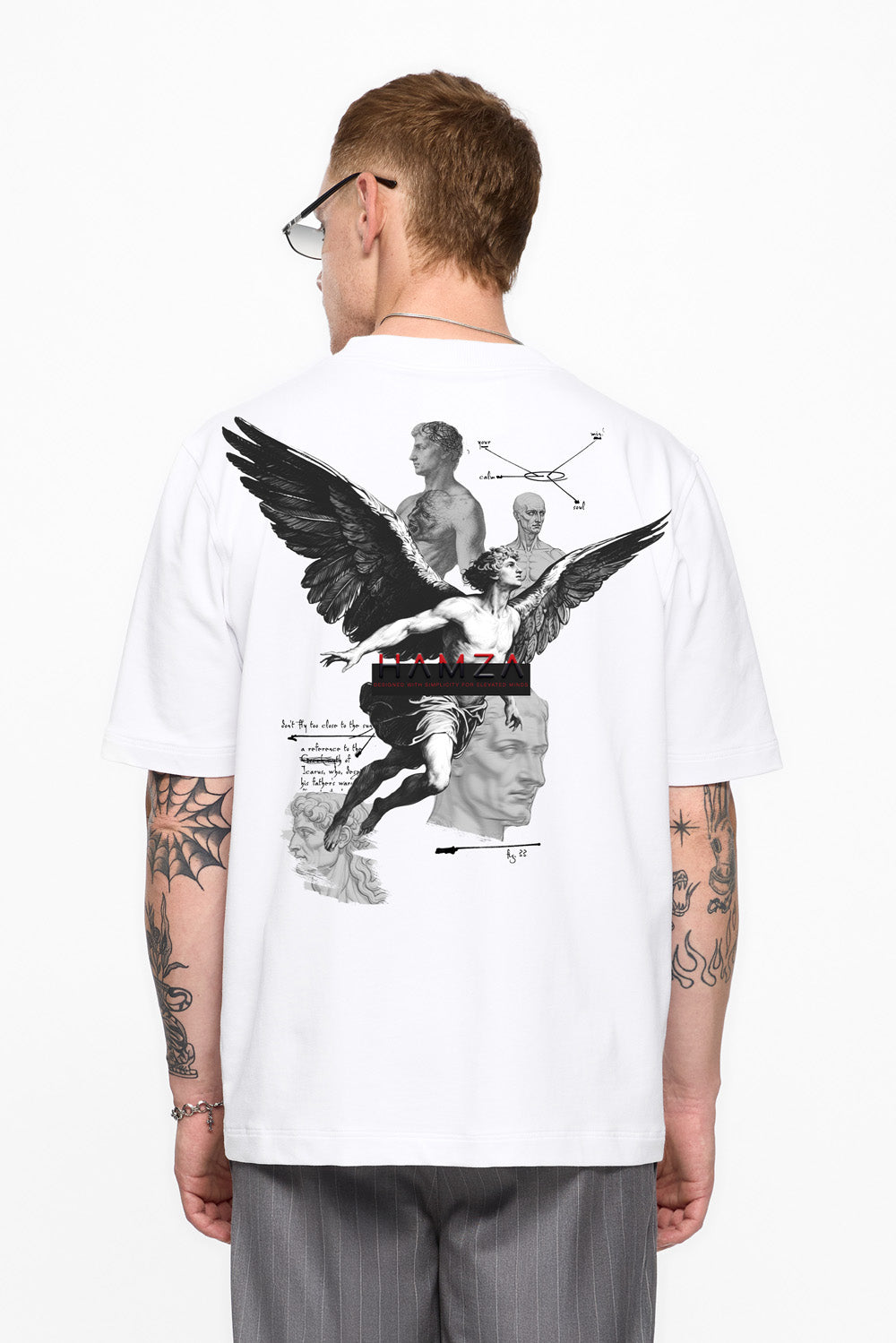 Tricou alb cu imprimeu Riyad