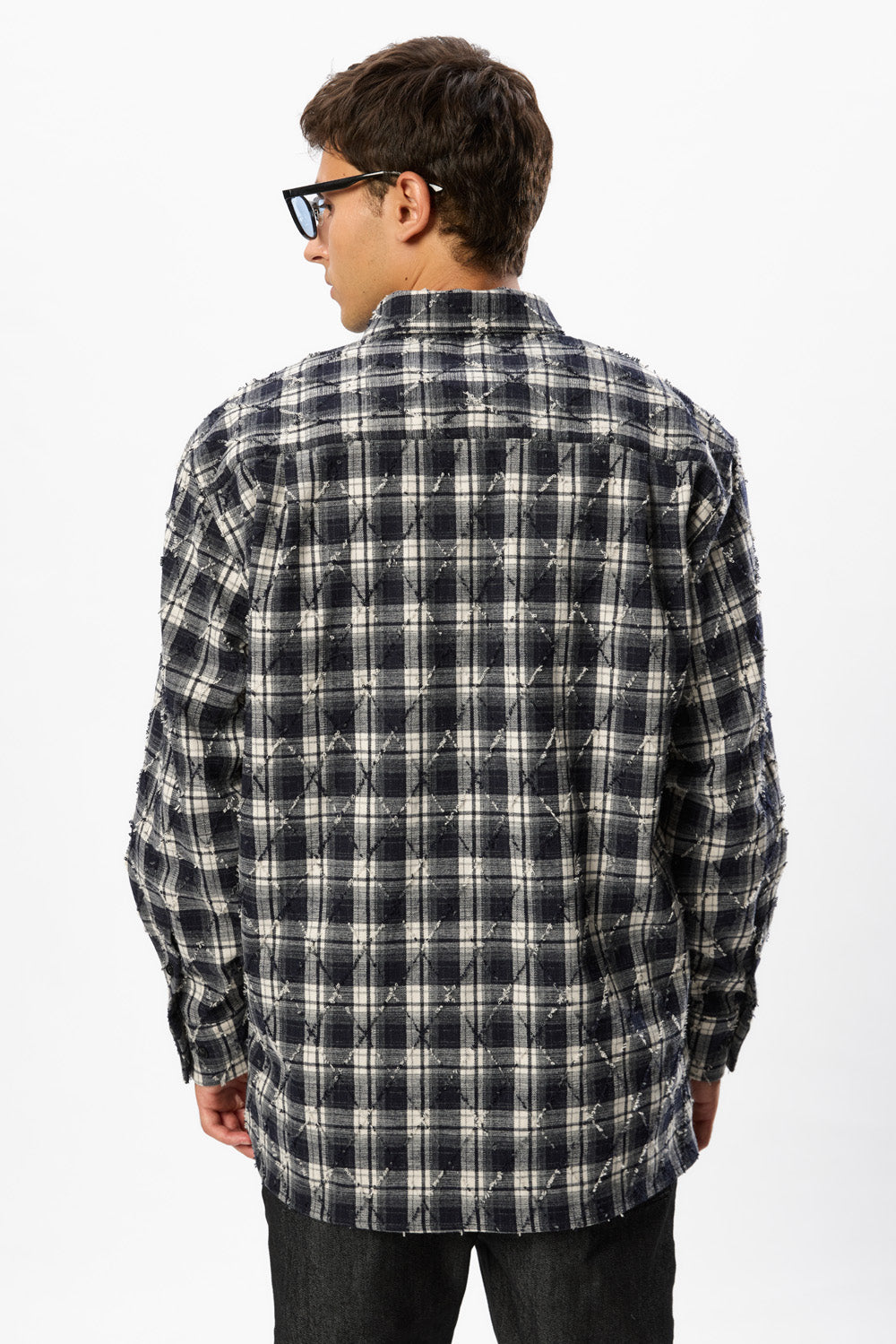 Rombo Oversized Blue Shirt