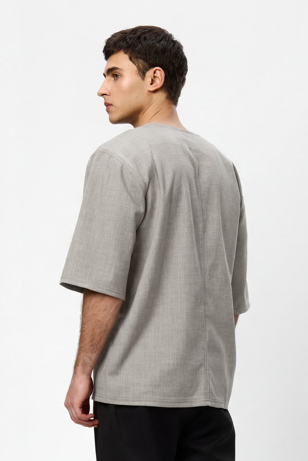 Thom grey melange cloth T-shirt