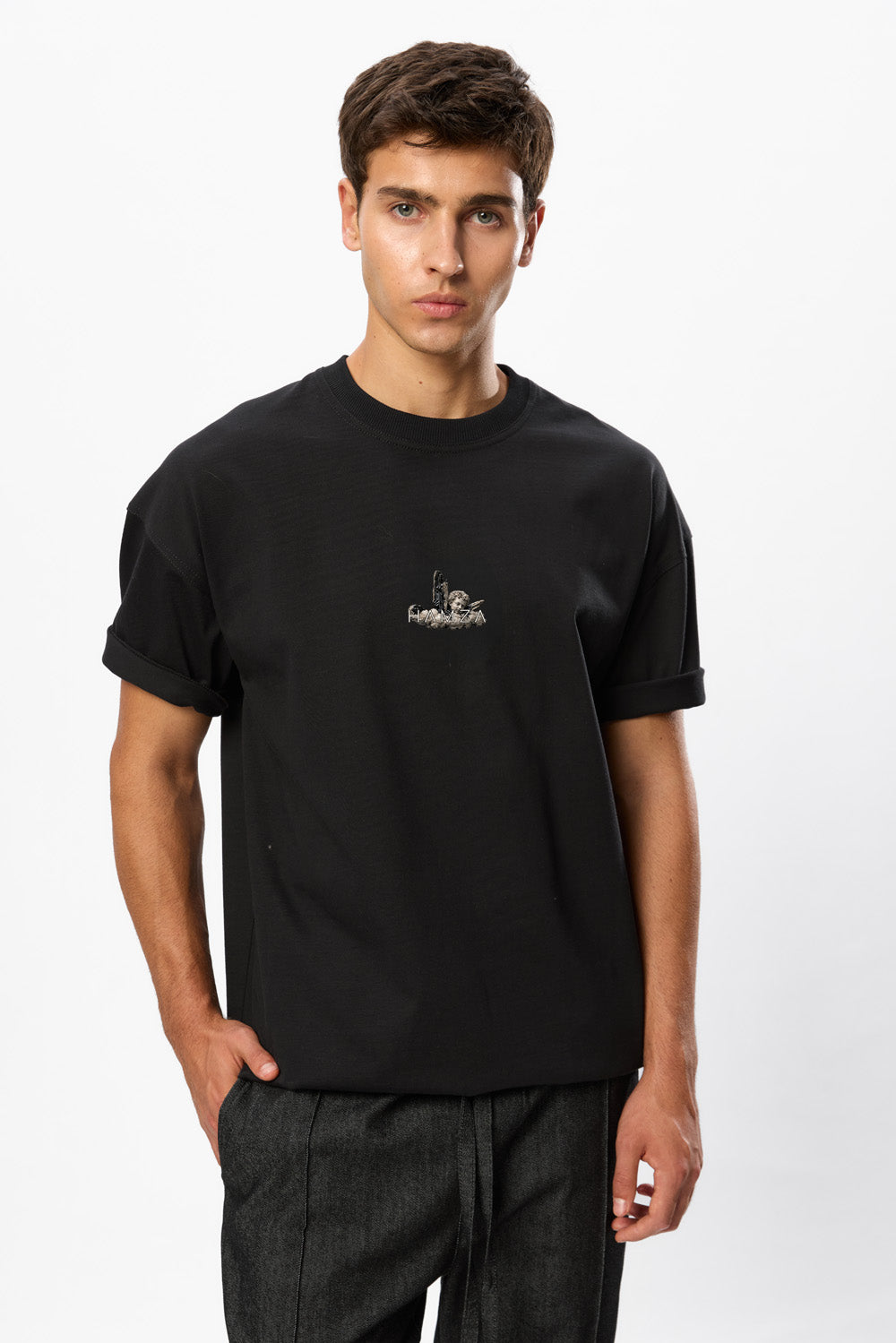 Angels Black printedT-shirt
