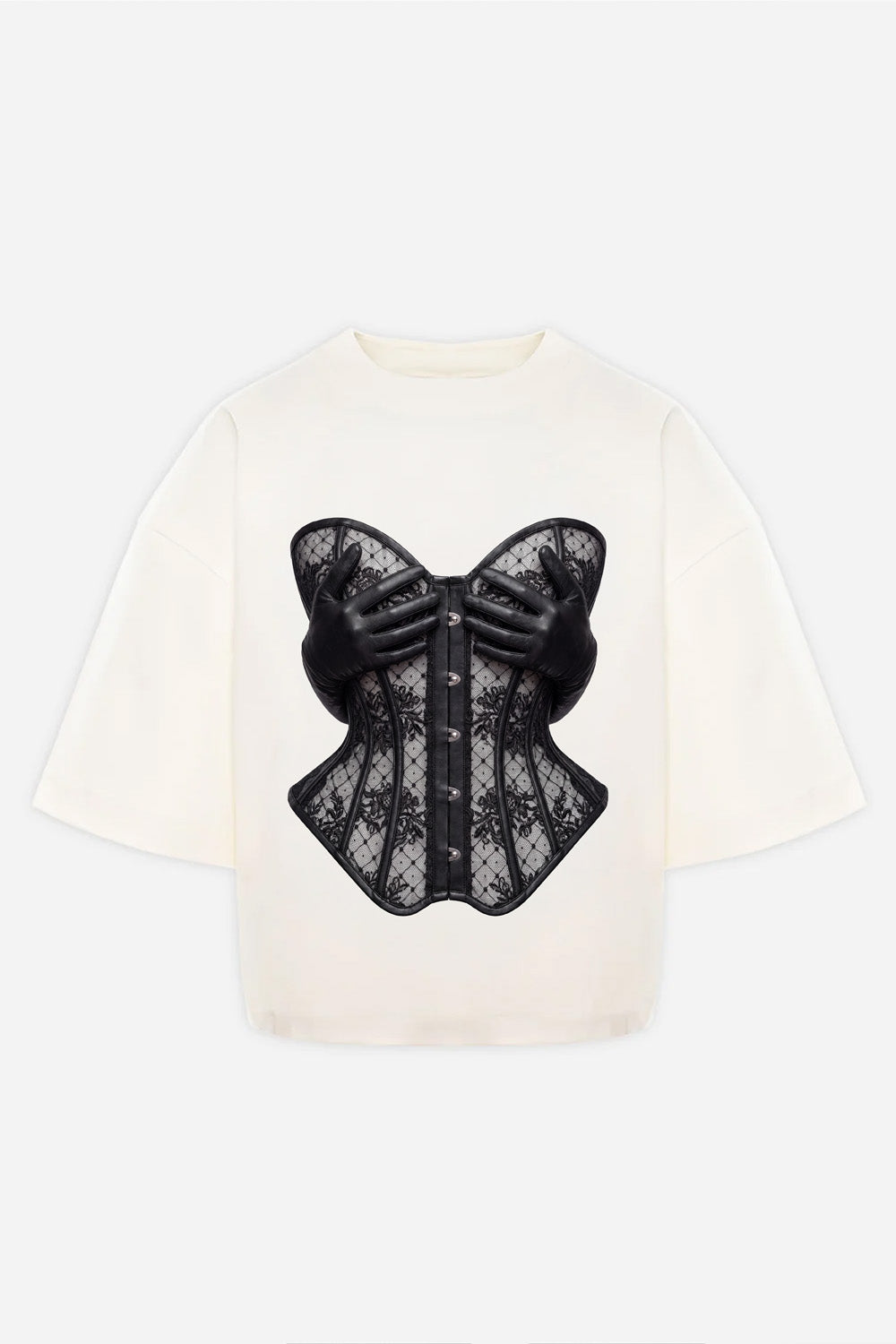 Leather Hands printed Off-White T-Shirt