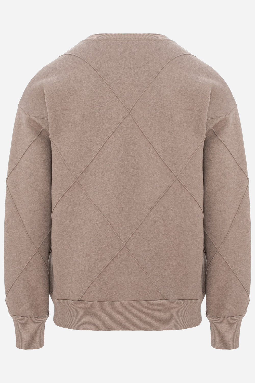 Diamond Fleece Beige Sweatshirt
