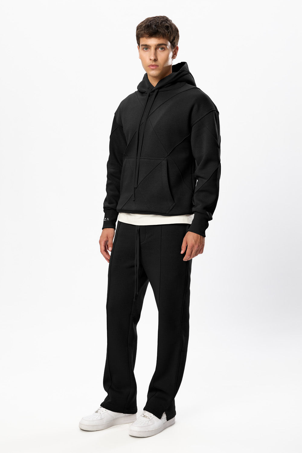 Diamond Fleece Black Hoodie