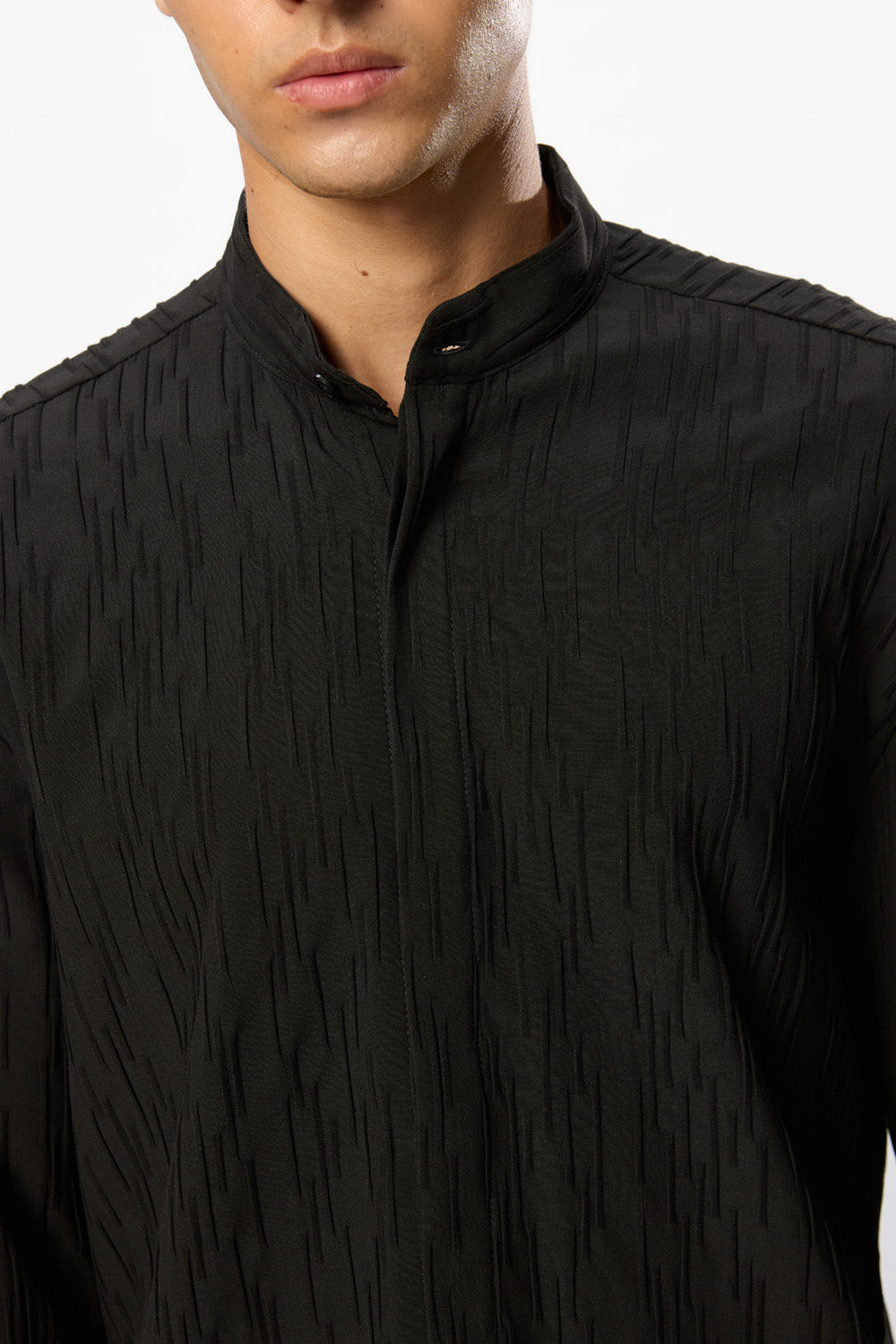 Thom Black Textured Shirt