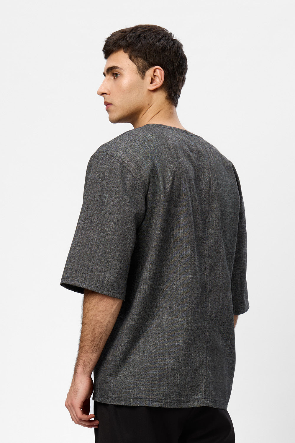 Thom grey melange cloth T-shirt