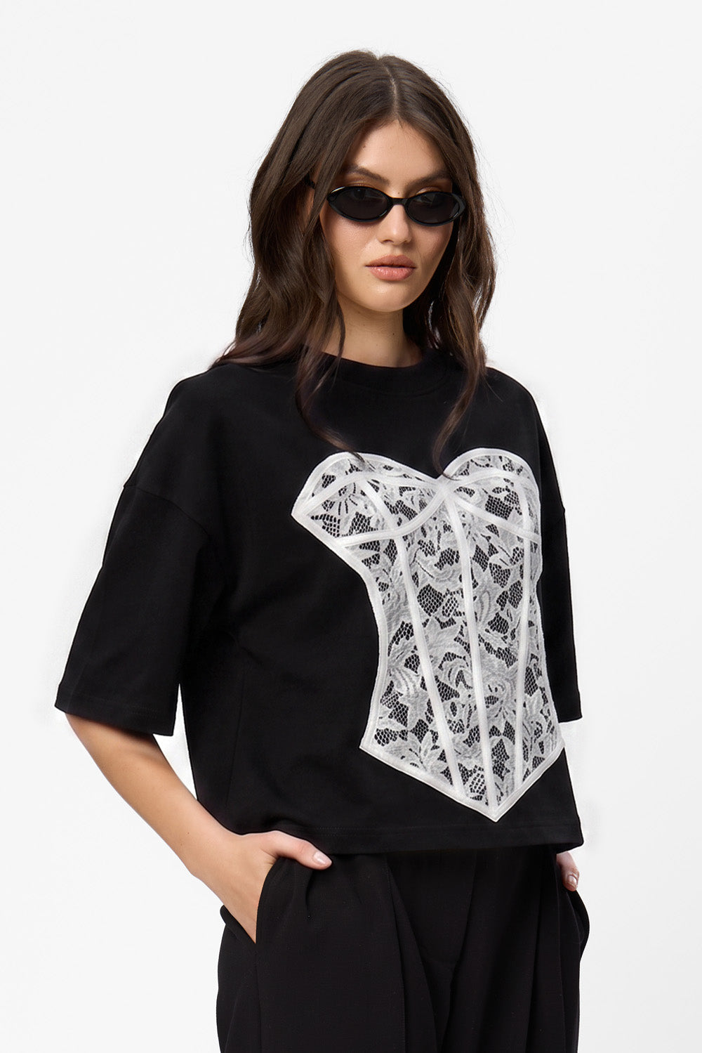 Charmante drukowana koszulka w kolorze Off-White W
