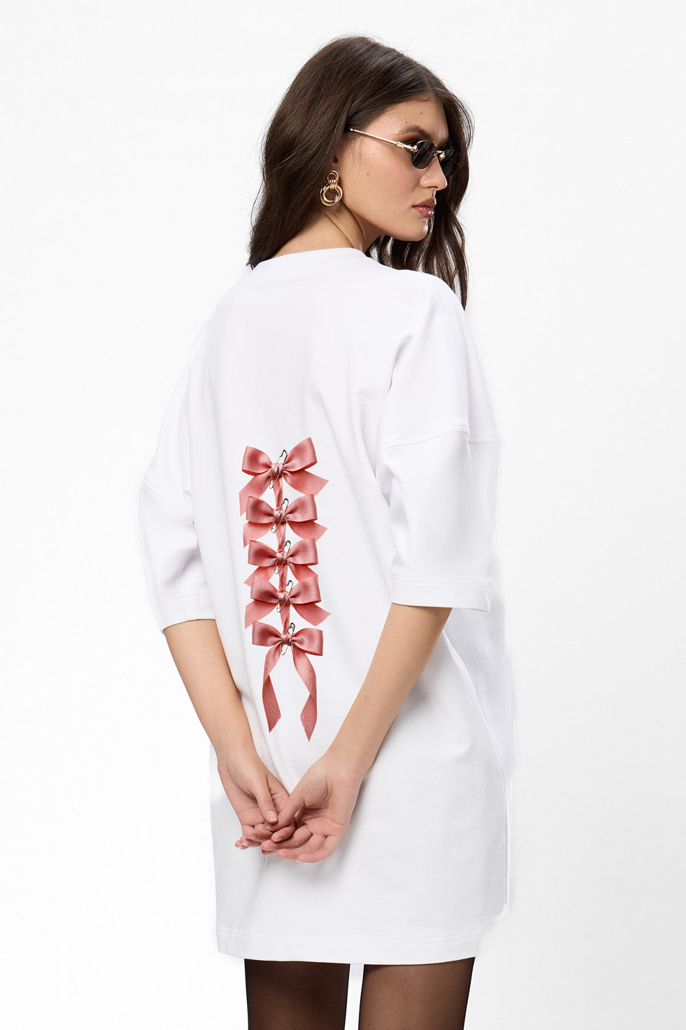 Sukienka T-shirt Bandana z nadrukiem gorsetu