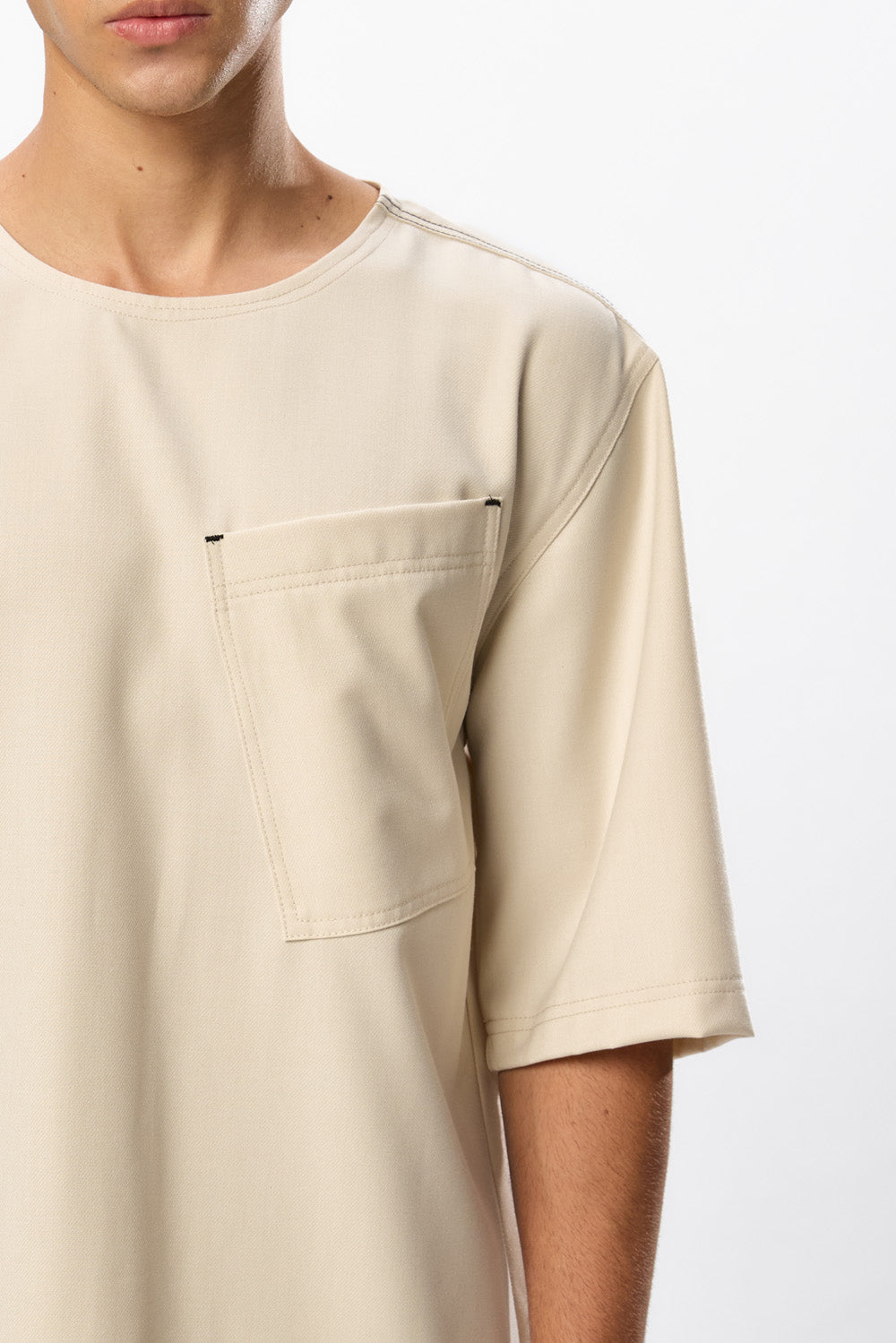 Noa Off White Wool Blend T-Shirt