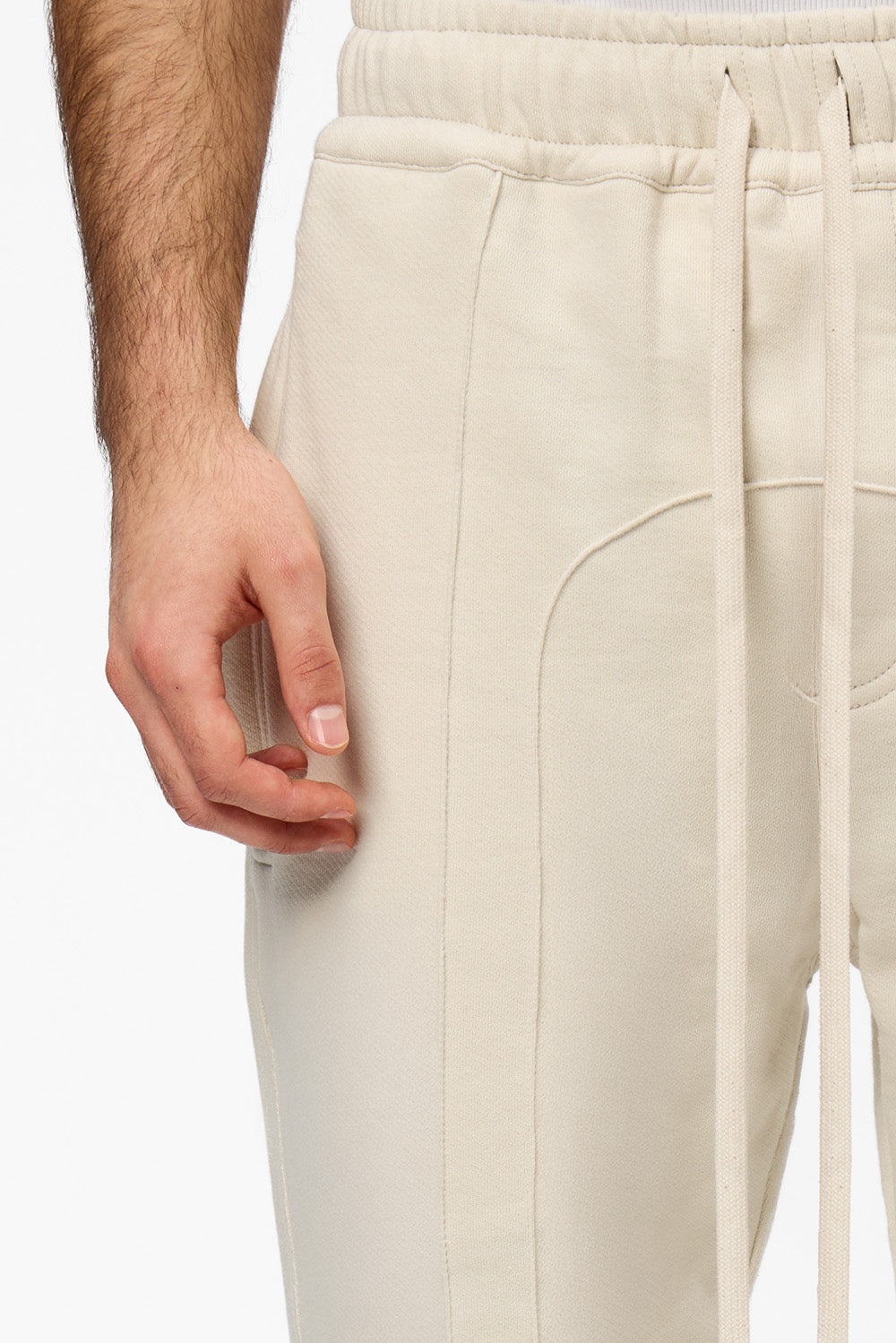 247 V2 Vanilla Cotton Pants with decorative stitches