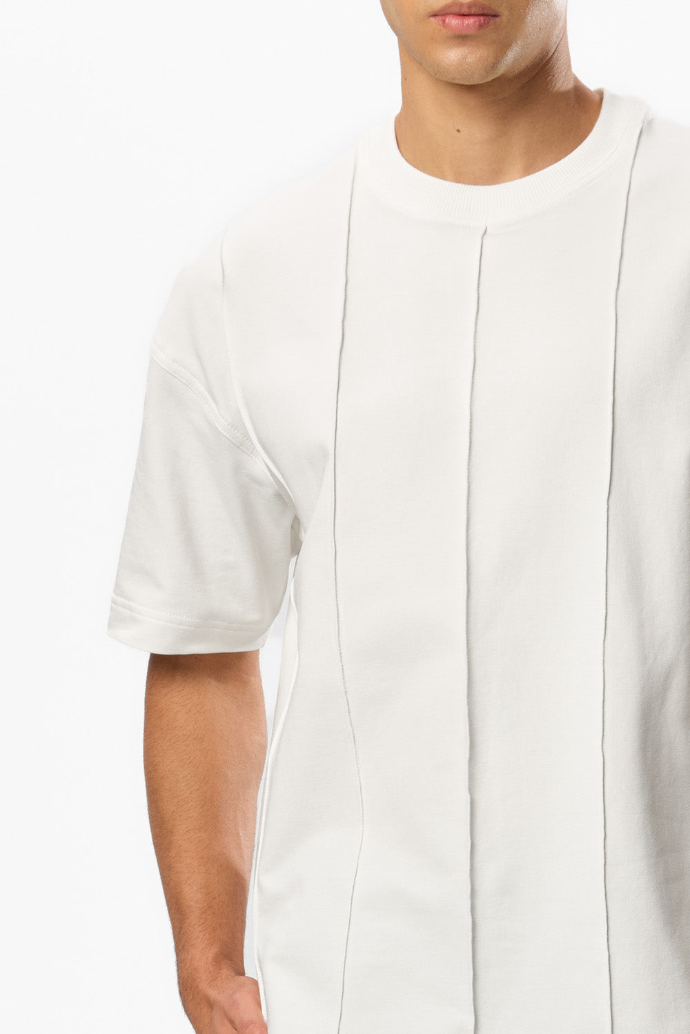 Linea Off White T-shirt with stripes