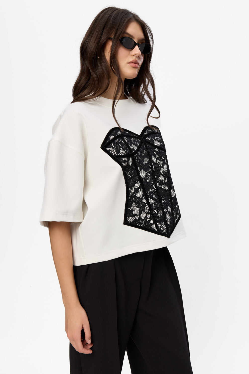 Charmante drukowana koszulka w kolorze Off-White W