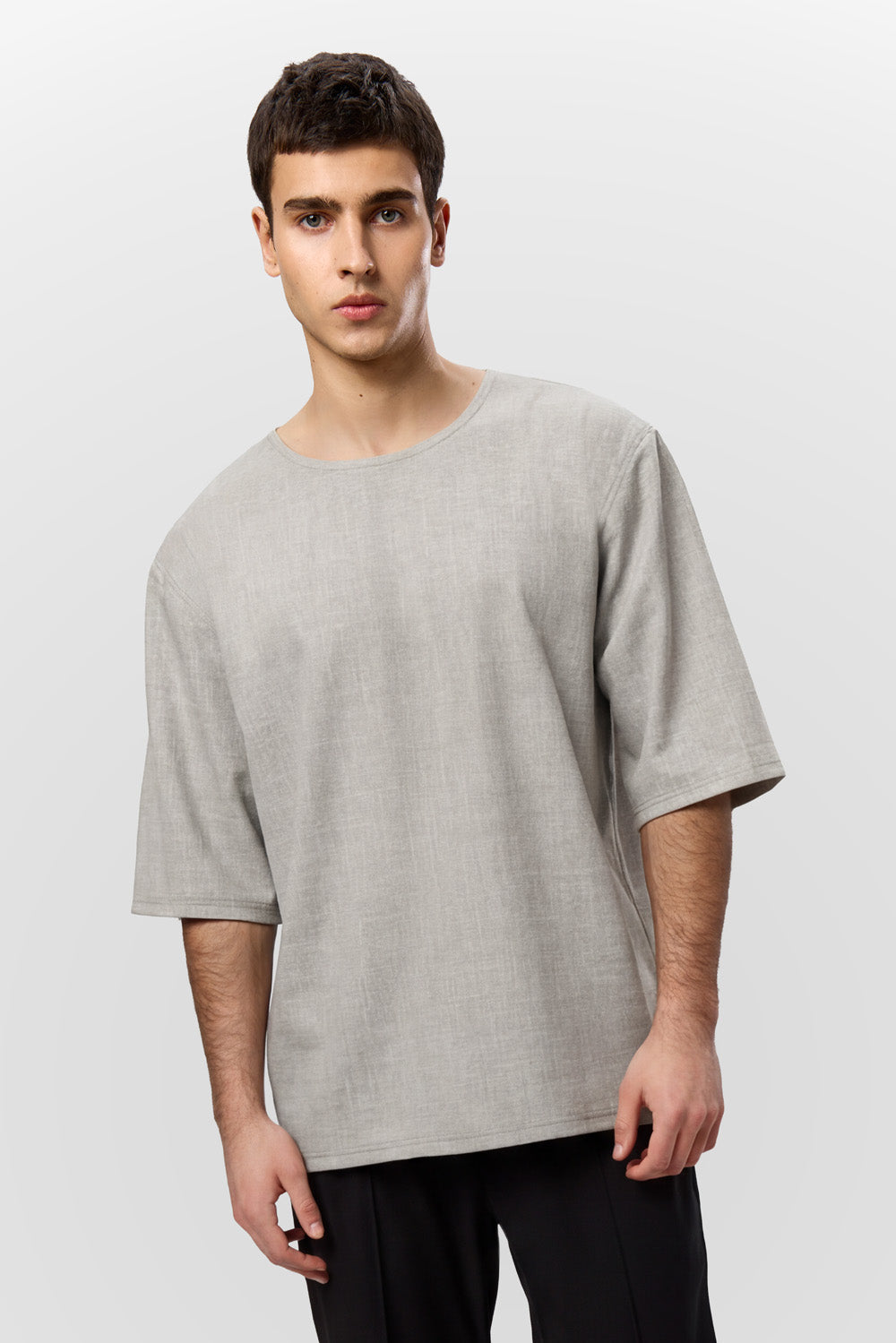 Thom grey melange cloth T-shirt