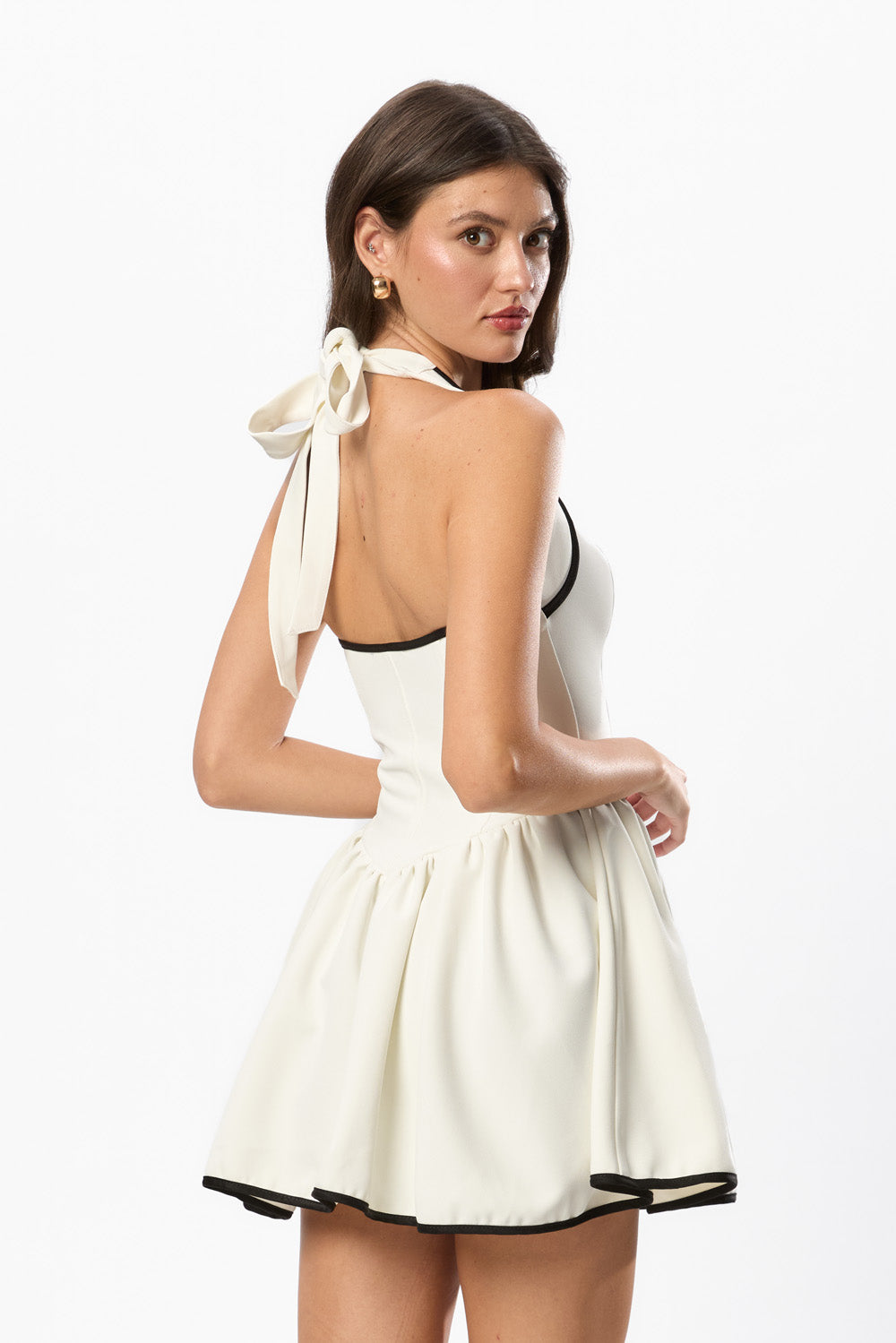 Aurora Off-White Woven Dress