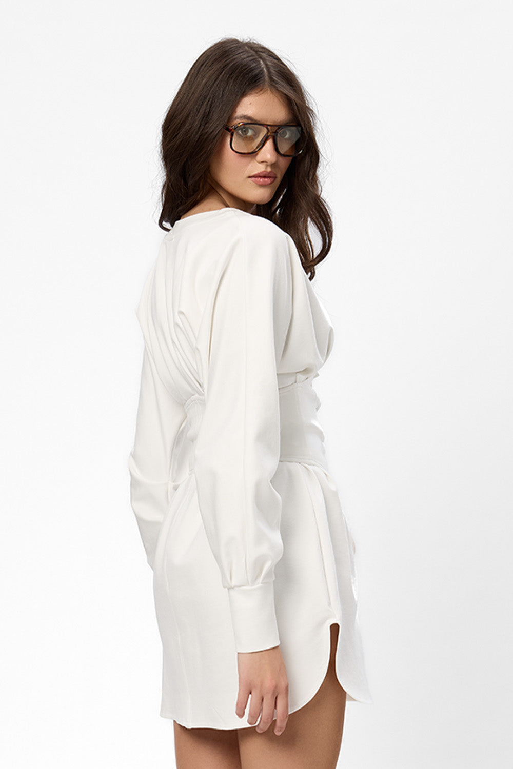 Czarna bluza z kapturem Karol z gorsetem