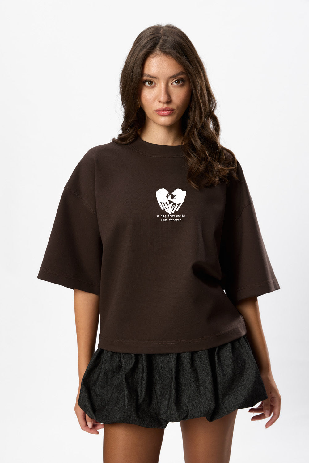 Valentines 2.0 printed Brown T-shirt