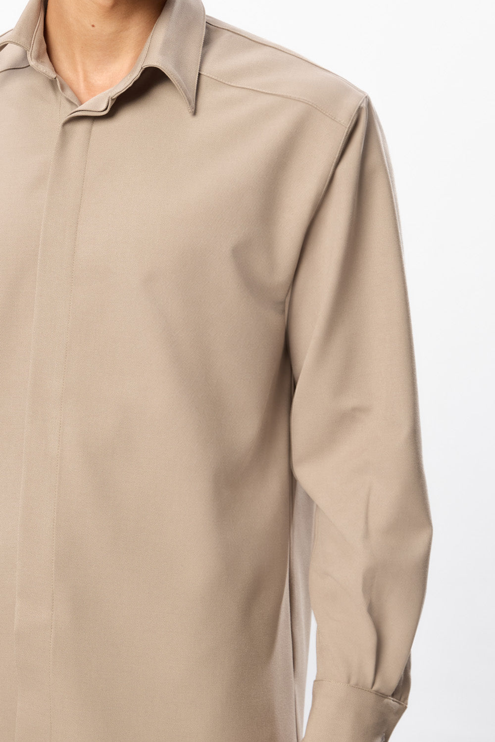 247 Beige Wool Blend Shirt