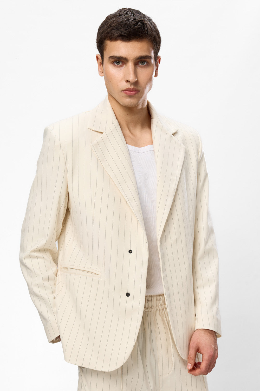 Thom V2 Vanilla with stripes Cloth Blazer