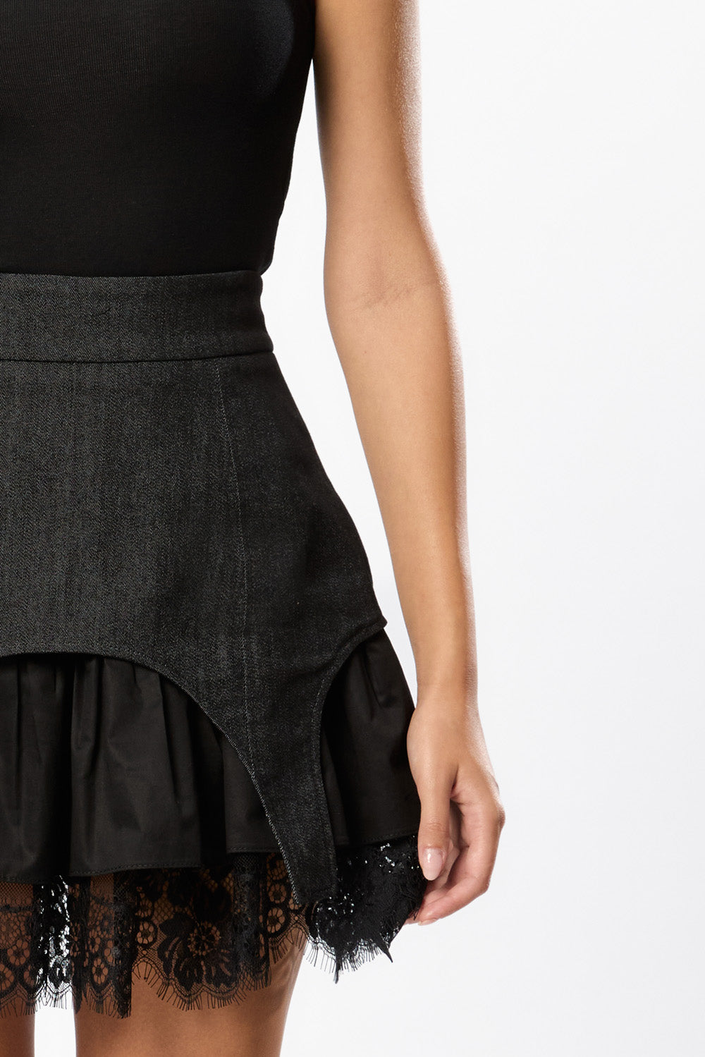 Black Swan Denim Skirt Dark blue