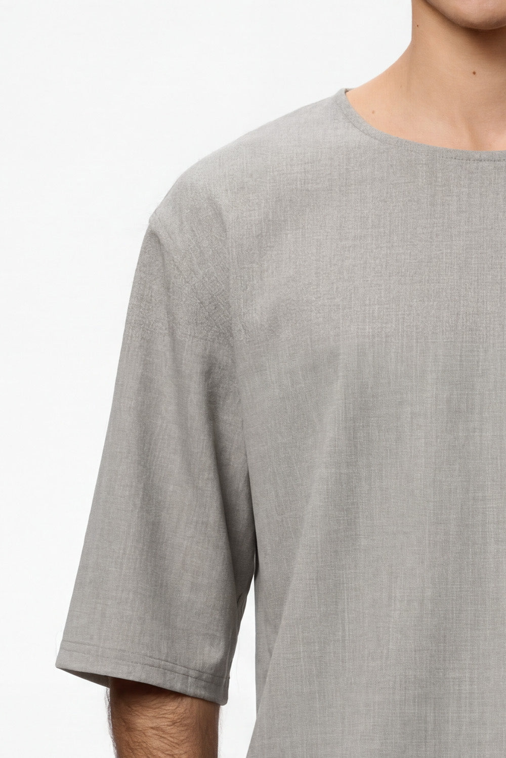 Thom grey melange cloth T-shirt