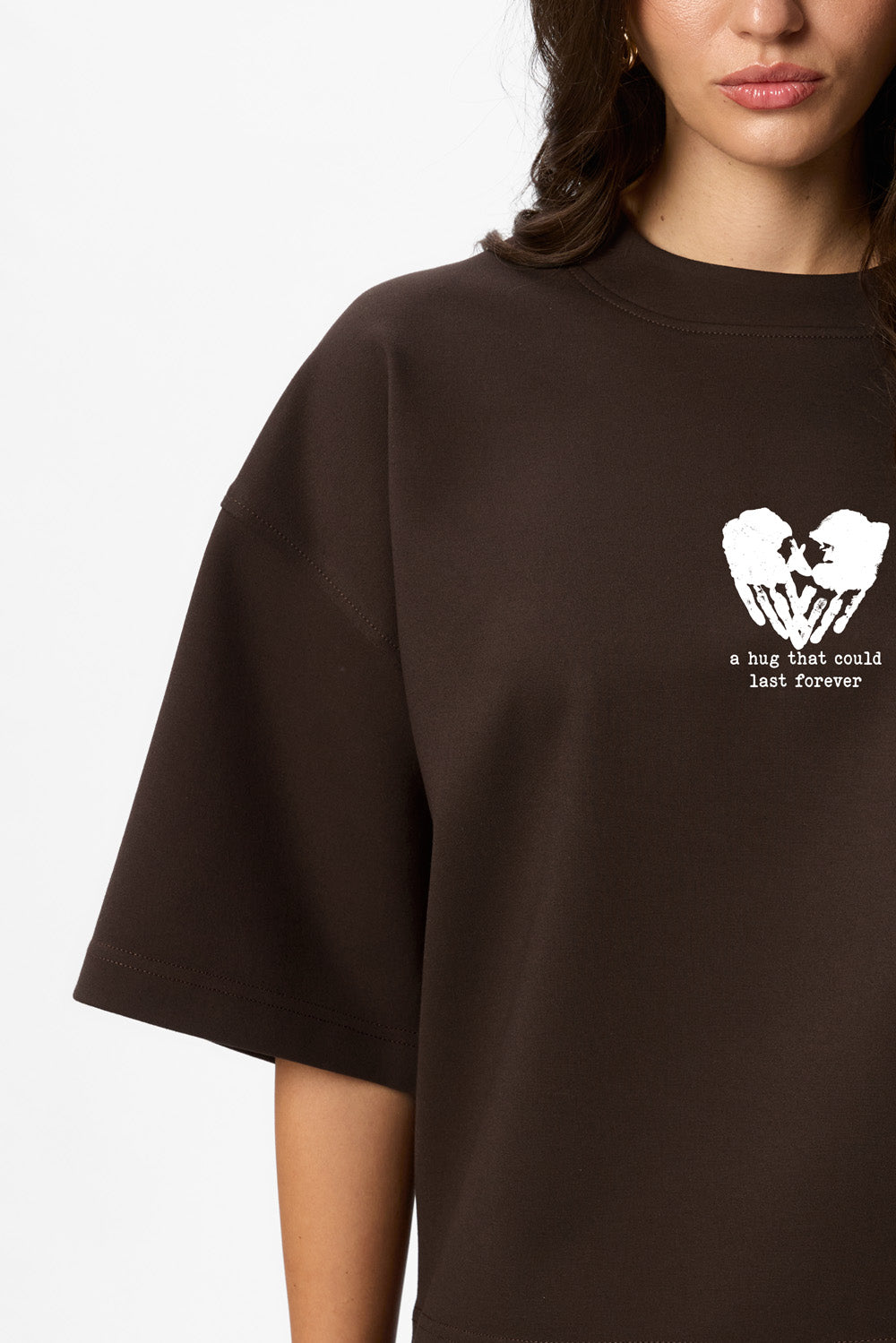 Valentines 2.0 printed Brown T-shirt
