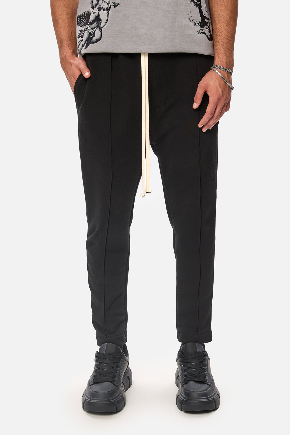 Pantaoni Thom din bumbac | Bărbați | Negru | Stil Modern & Elegant | Confort & Funcționalitate | Atelier Hamza