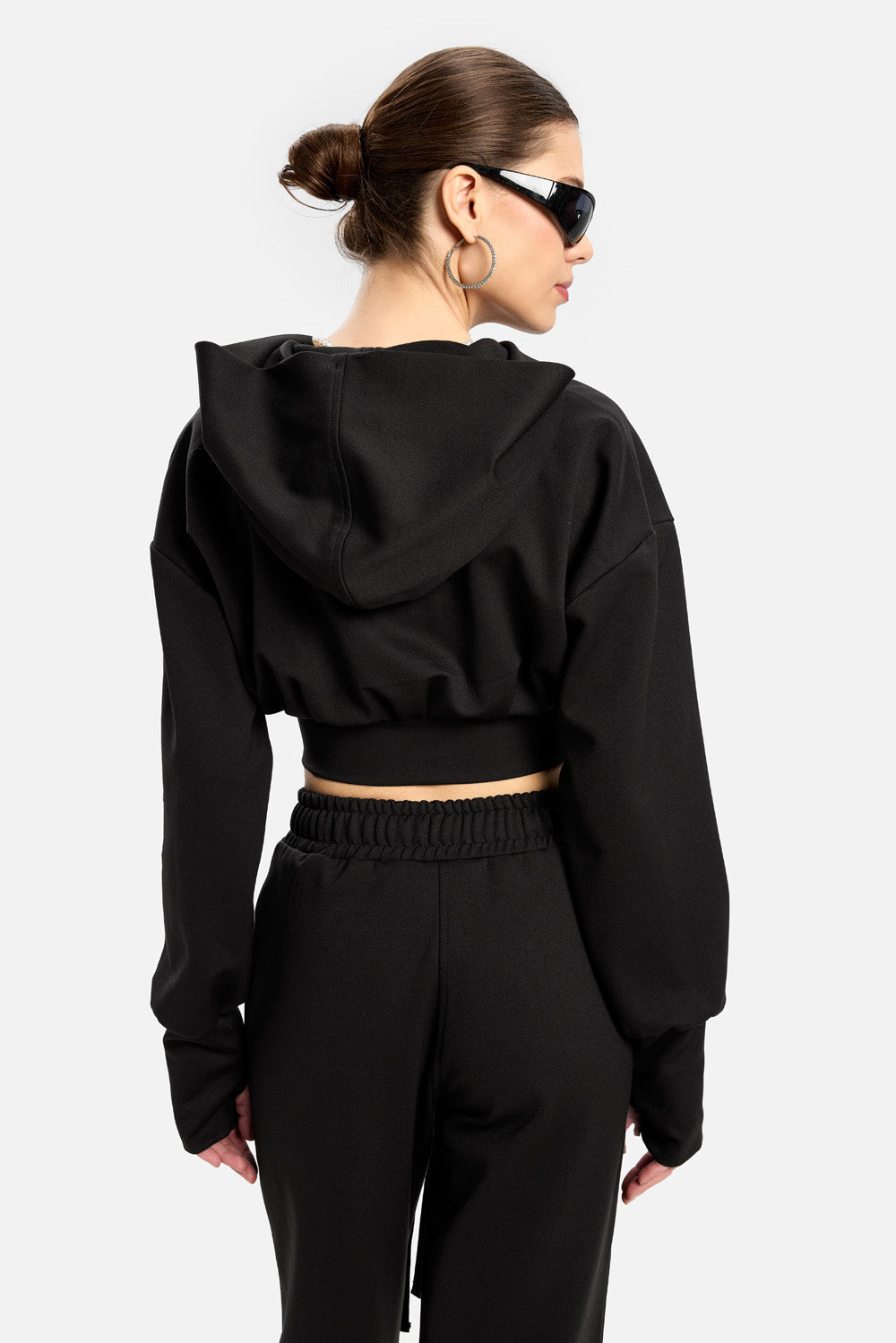 Hanorac Karol cu corset| Femei | Negru  | Stil Modern & Elegant | Confort & Funcționalitate | Atelier Hamza