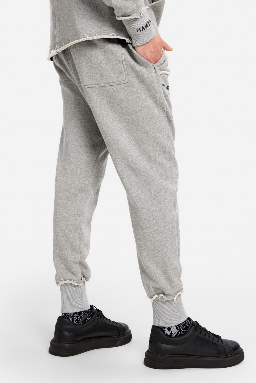 Crudo grey raw pants