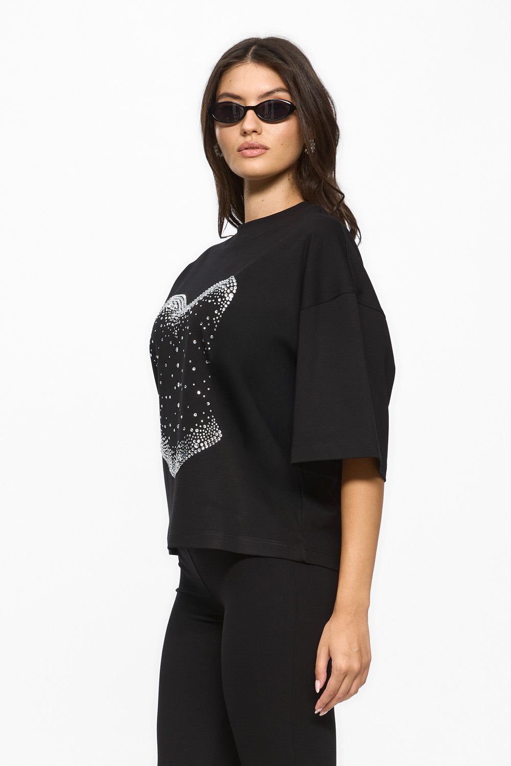  Koszulka Belle z kwiatową aplikacją w kolorze off-white W