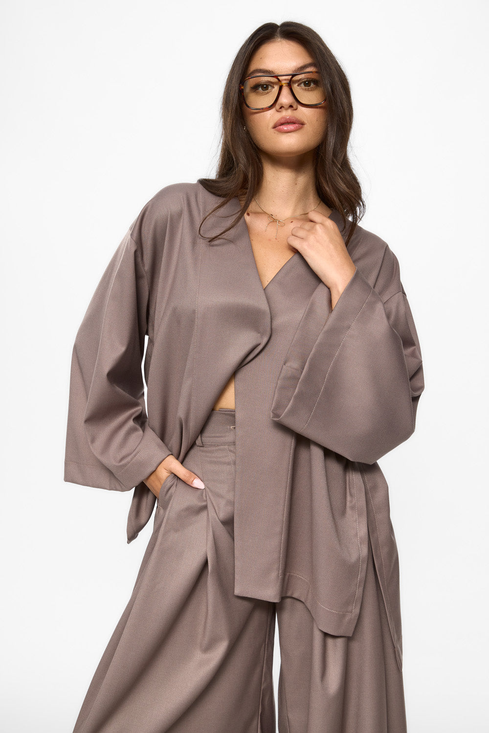 Kimi Beige Cloth Cardigan