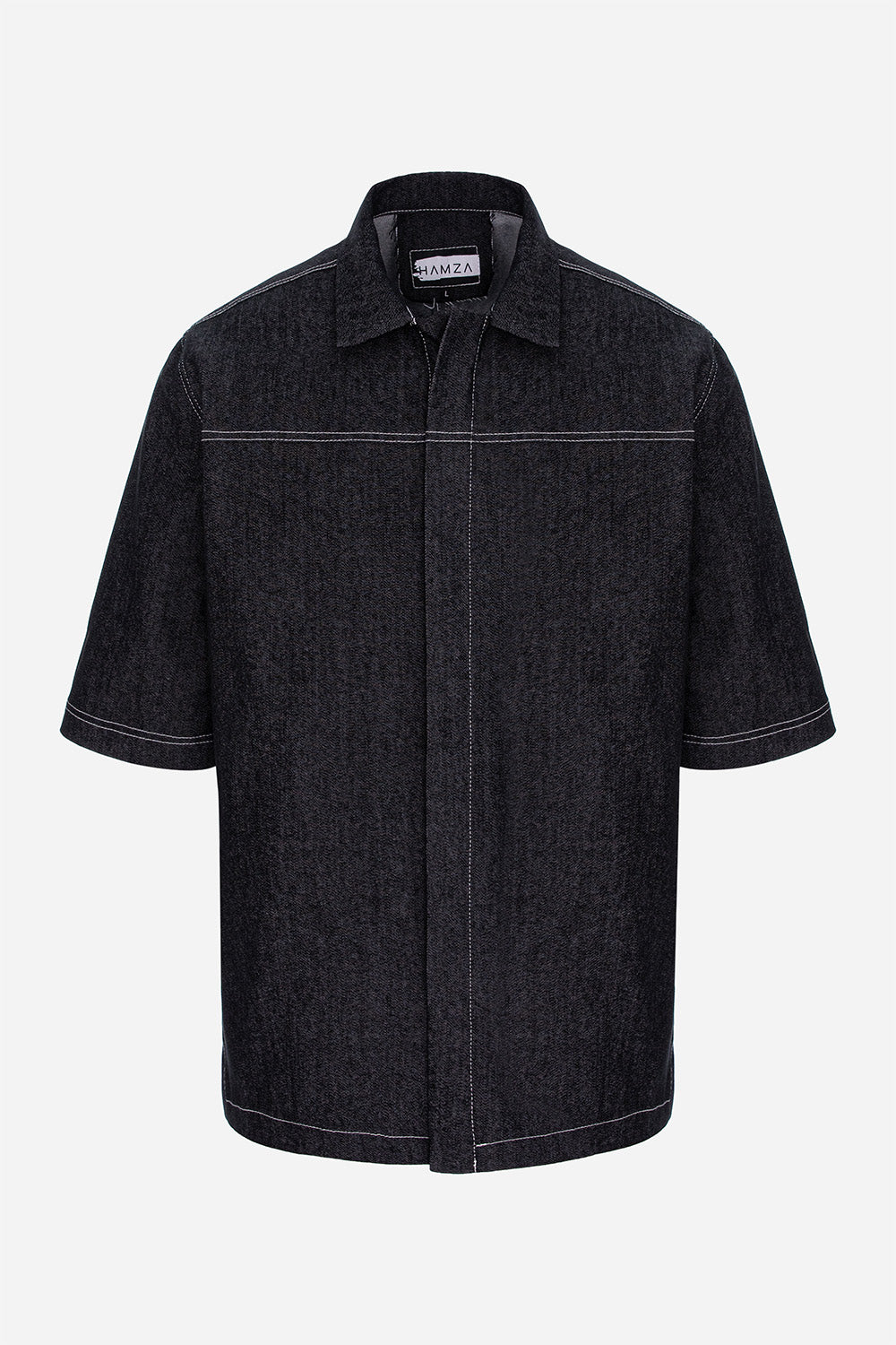 Six black denim Shirt