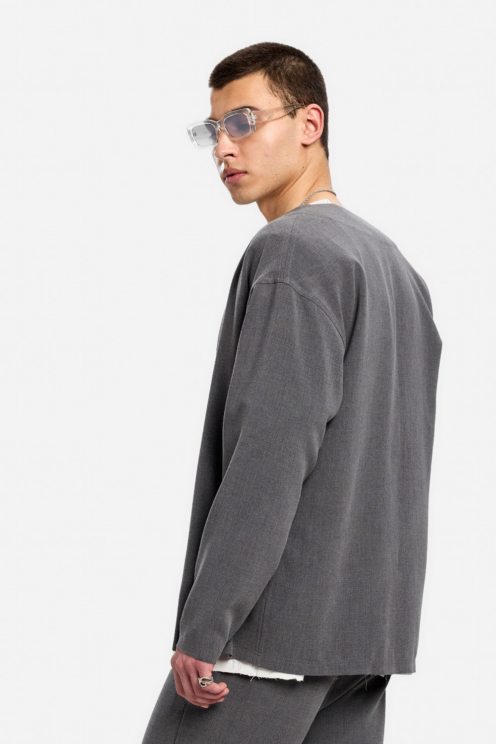 Cardigan 247 | Bărbați | Gri | Stil Modern & Elegant | Confort & Funcționalitate | Atelier Hamza