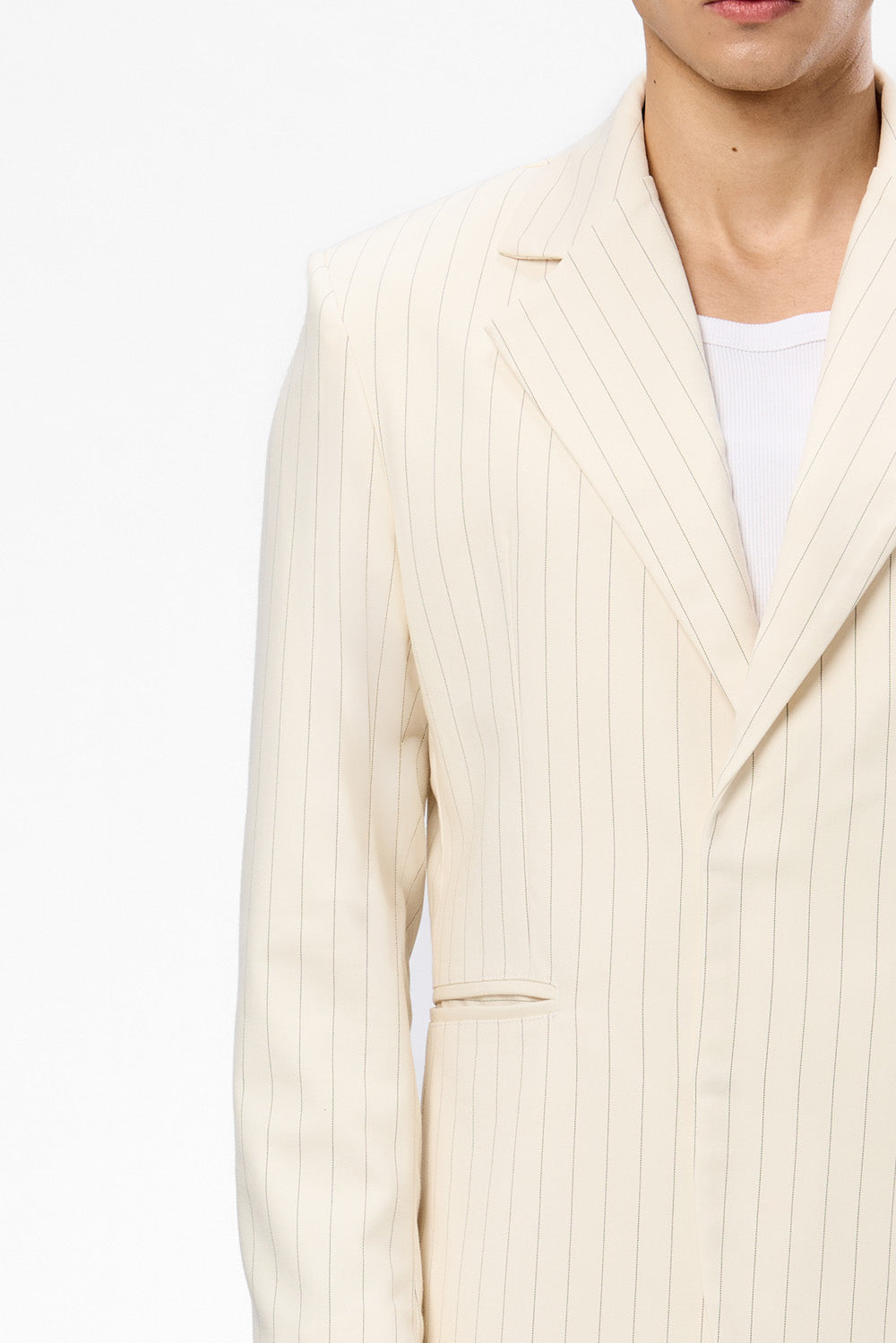 Thom V2 Vanilla with stripes Cloth Blazer