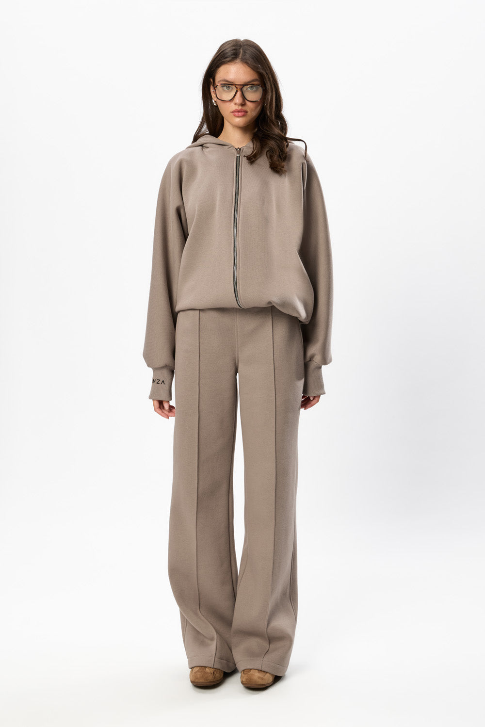 Hardy V2 Beige Fleece Zip Hoodie
