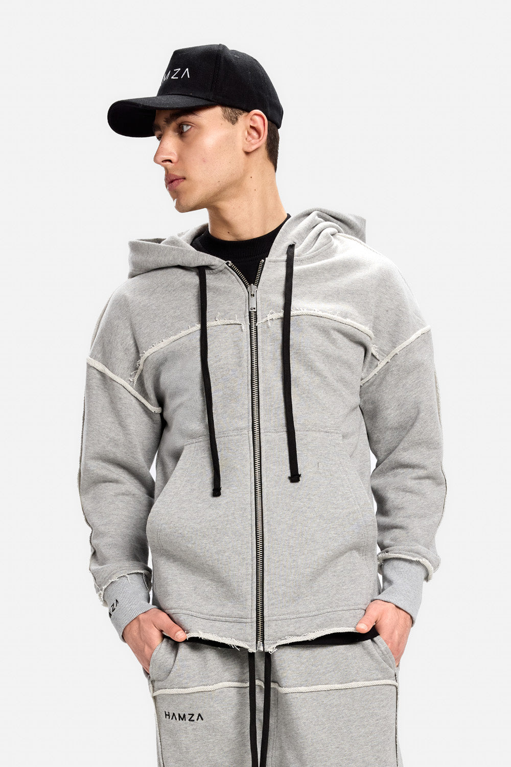 Crudo grey raw hoodie