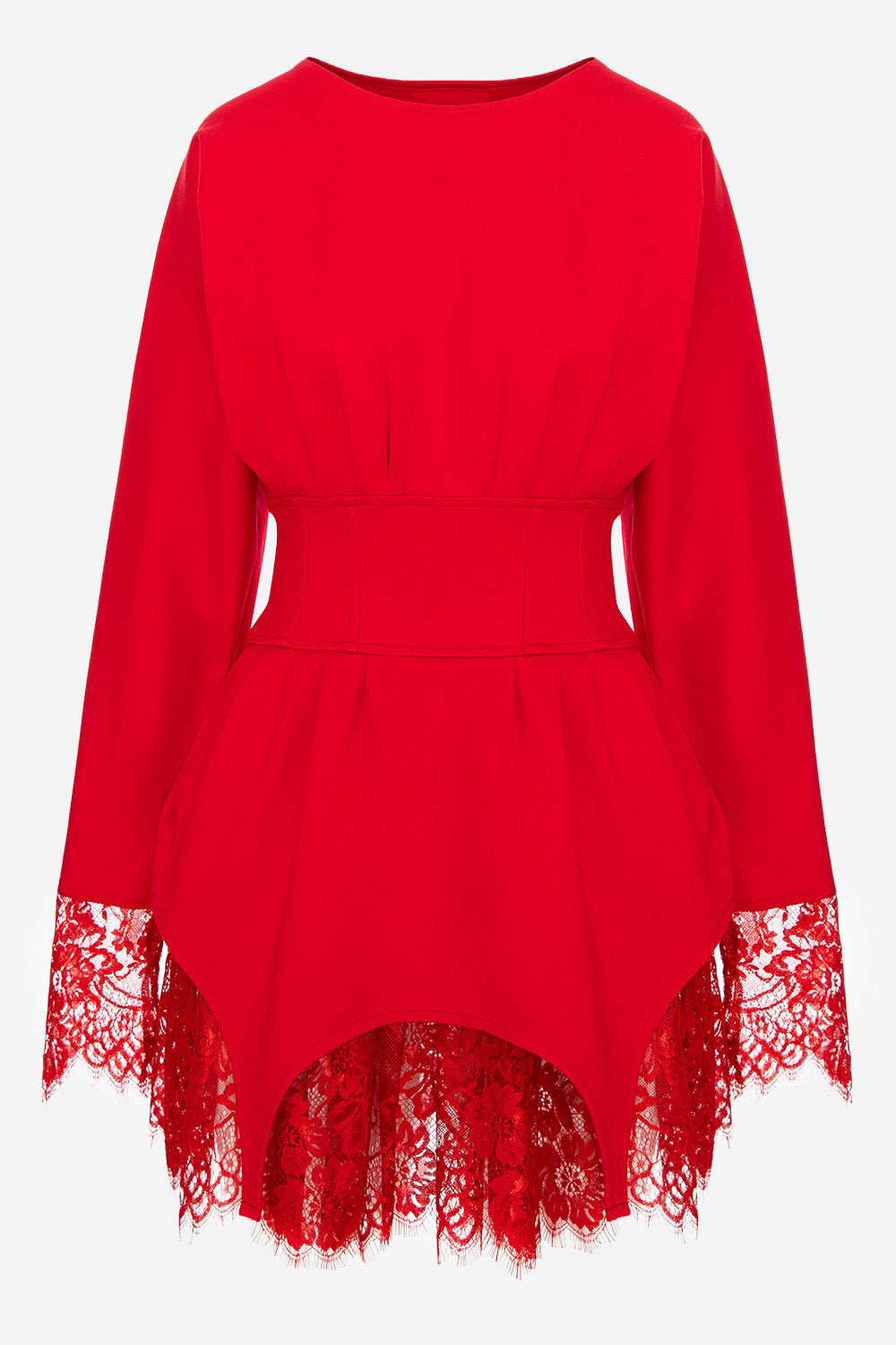 Kaya v2 off-white dress with lace and garter straps