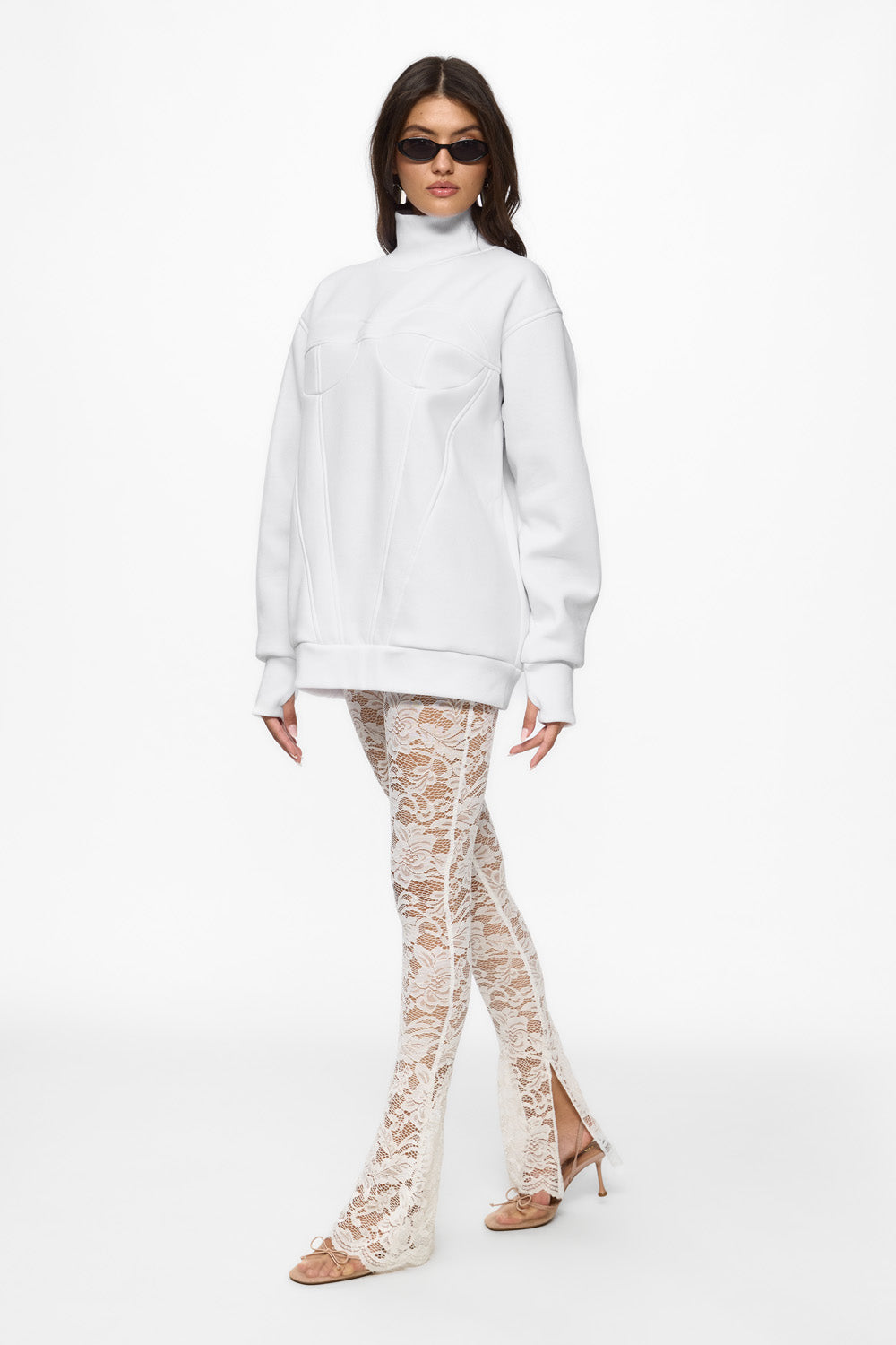 Helanca alba de femei Kora de la Atelier Hamza 